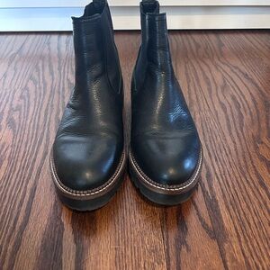 Black Women’s Chelsea Boots - Minimal Leather Slip-On